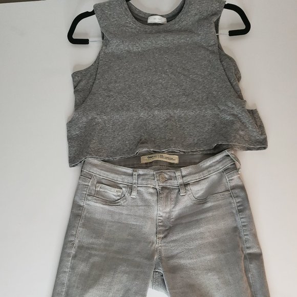 OAK + FORT Double Crop Tank Top - Picture 6 of 7